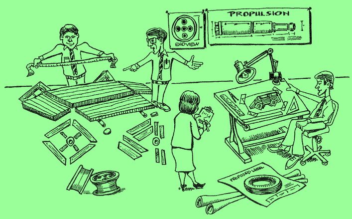 The Square Wheels innovation drawing board