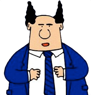 Dilbert image of pointy headed boss