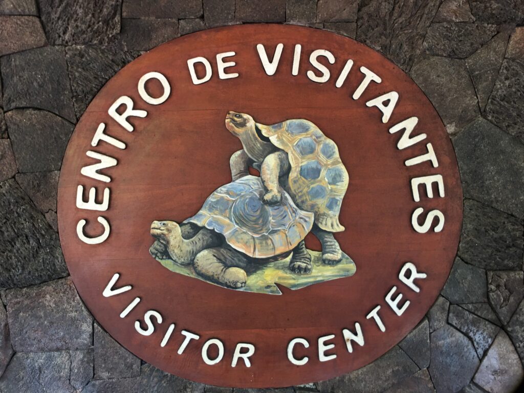 A funny sign from the tortoise breeding center on Isabela