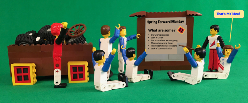 Asking for ideas is a primary approach for using the Square Wheels metaphor in facilitation