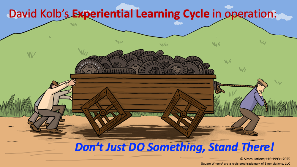 A Square Wheels model of Daniel Kolb's Experiential Learning Model