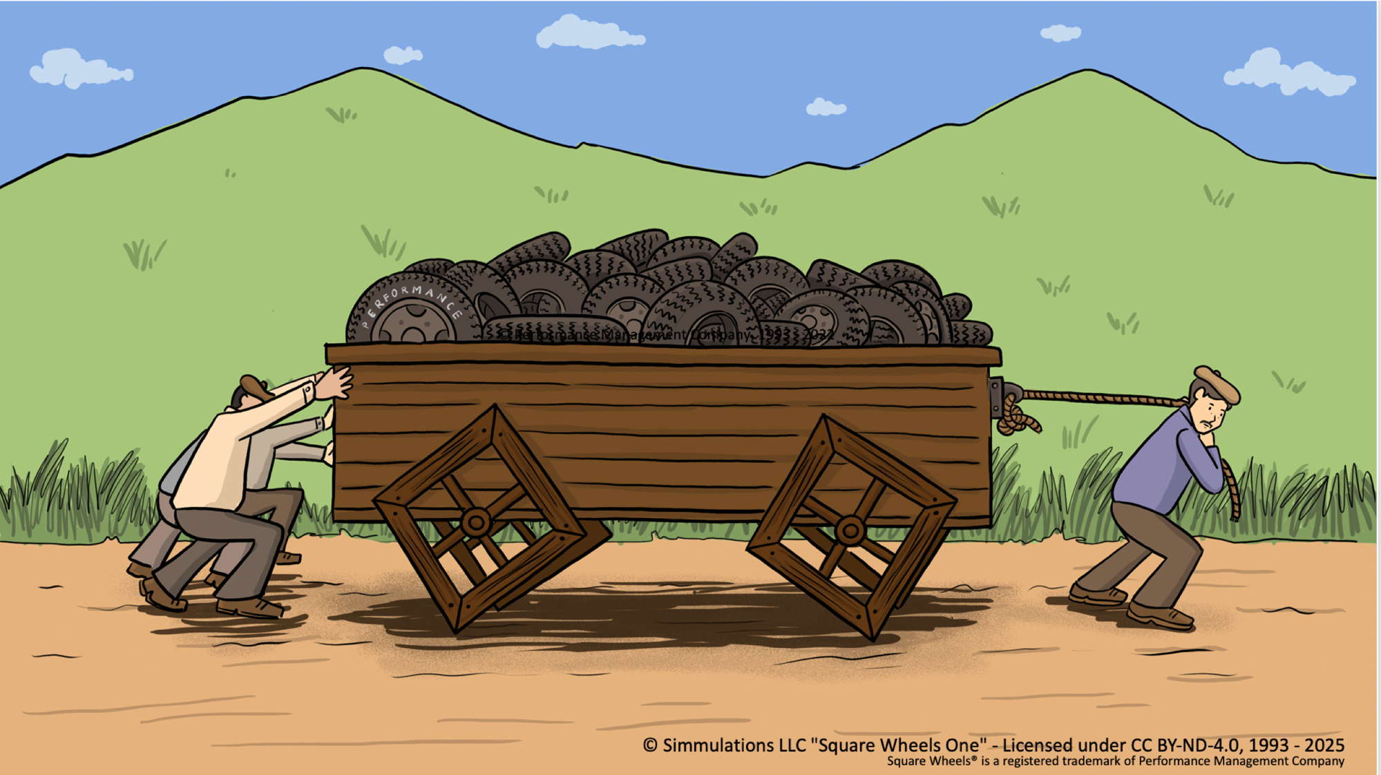 Square Wheels One is an image that can be accessed for use under a Creative Commons BY-ND license