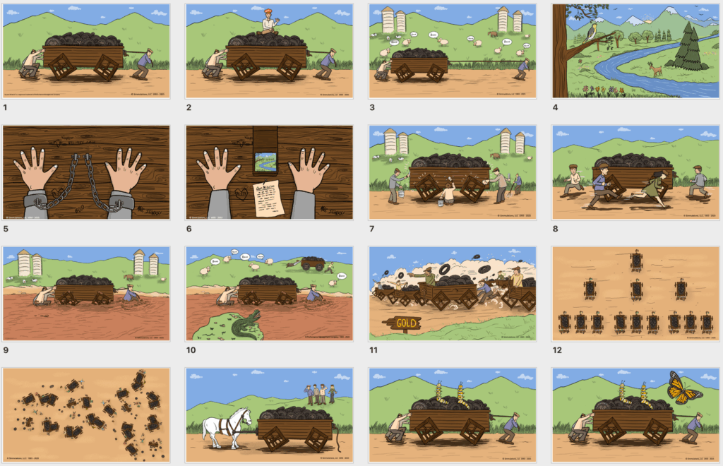 16 thumbnails of the Square Wheels images