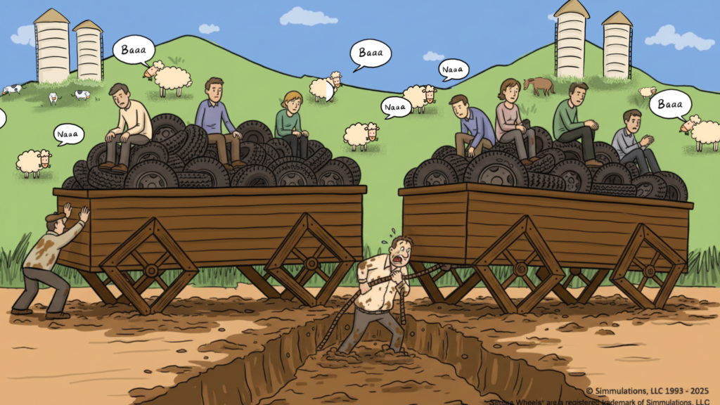 The mud, silos and spectator sheep common to the dilemmas of the supervisor