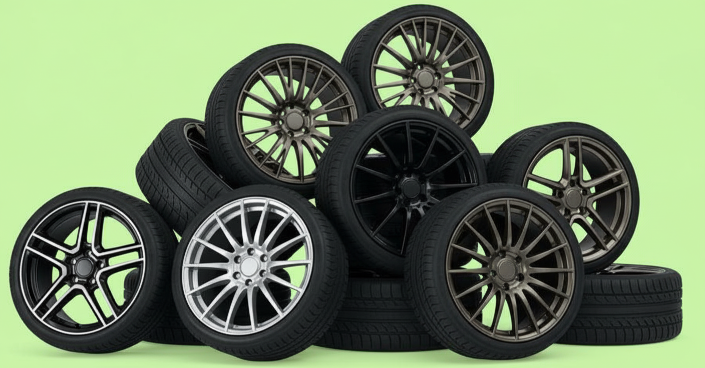 A pile of round wheels of different types representing different possibilities for improvement