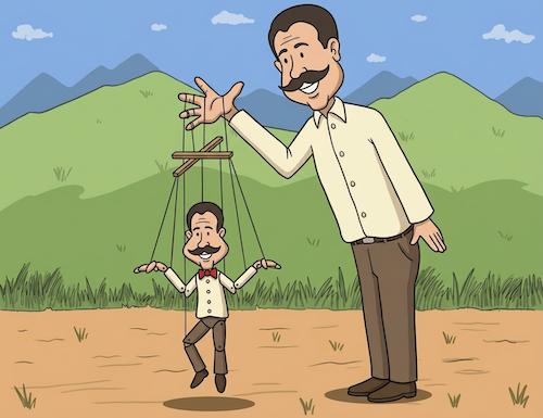 Puppet Master pulling the strings to generate employee performance