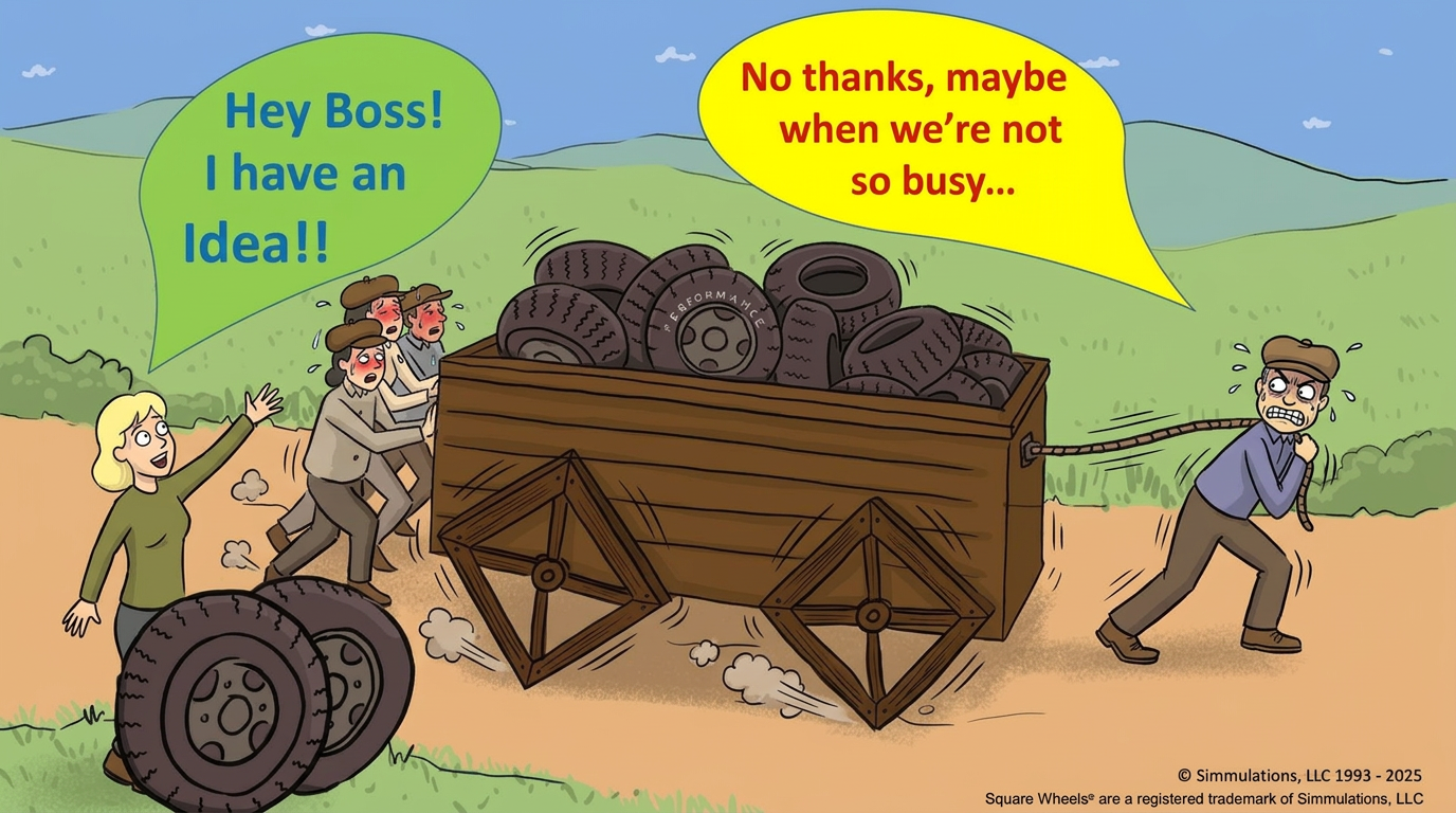 SWs One with Susan and the manager being too busy to listen to a new idea for improvement