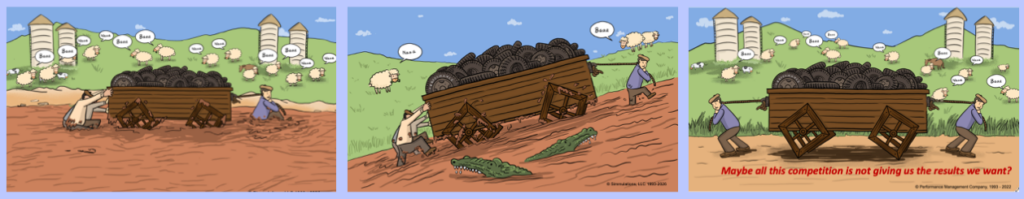 Three slides about mud, spectator sheep, uphills and double puller competition