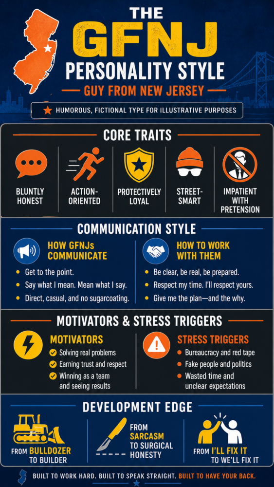 GFNJ Personality infographic The GFNJ Archetype and personality style description
