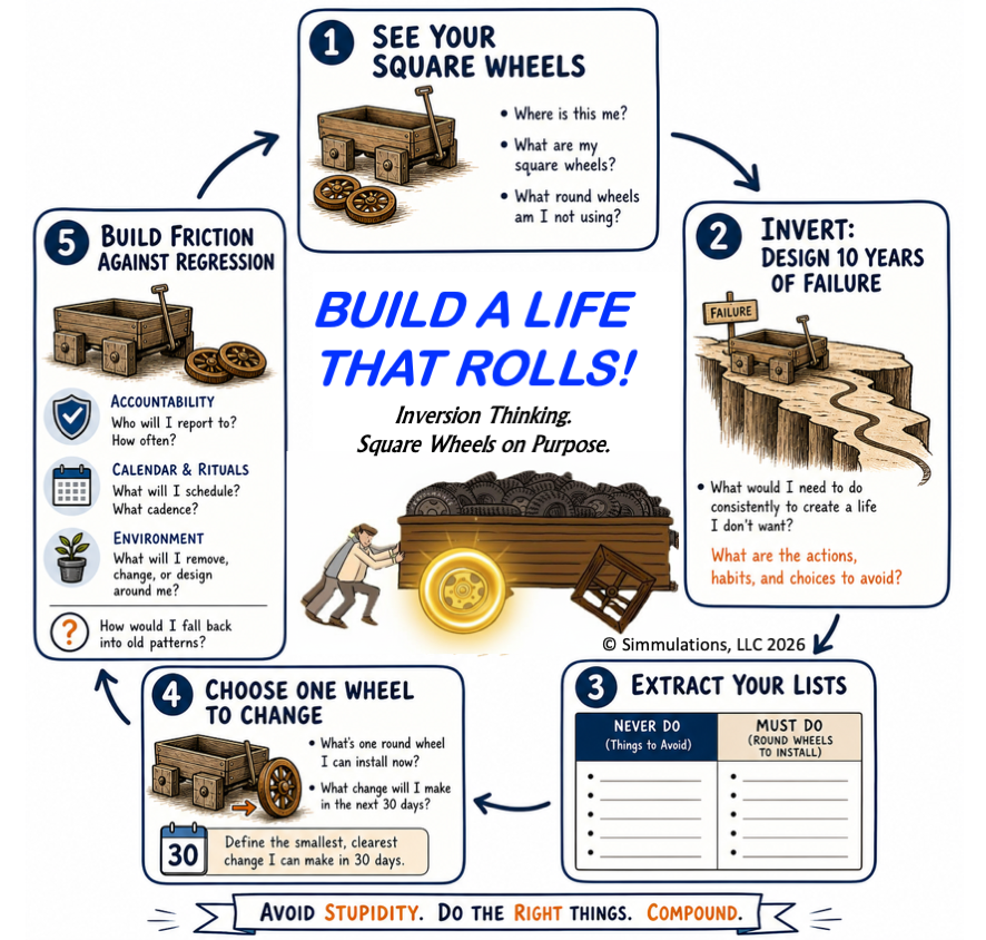 A Charlie Munger-influenced infographic on the flow of the Inversion Rule 