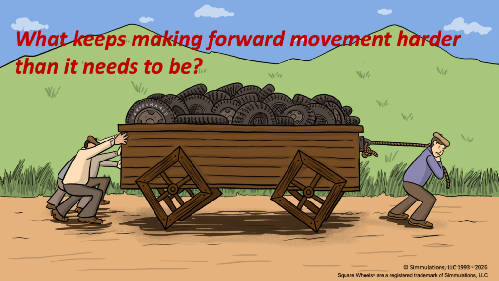 Square Wheels One and the question, "What makes progress hard?"